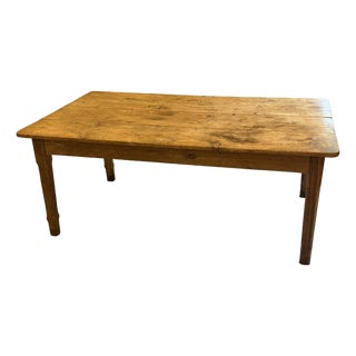 Antique Irish Pine Country Farm Work Table For Sale