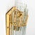 Glass and Brass Wall Sconce in the style of Sciolari, 1960s For Sale - Image 10 of 11