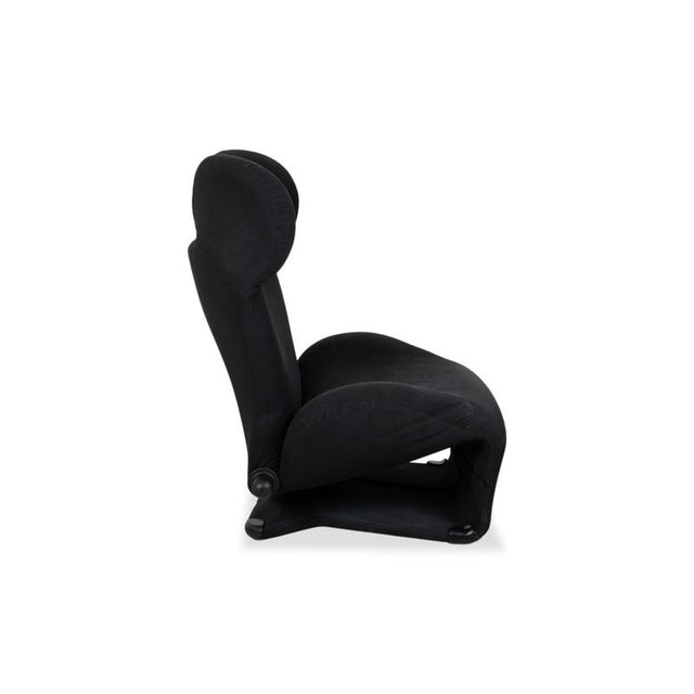 Wink Armchair in Black Fabric by Toshiyuki Kita for Cassina For Sale - Image 12 of 16