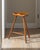 Mid-Century Modern Vintage Scandinavian Modern Sculptural Beech Tripod Stool For Sale - Image 3 of 17