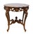 French Provincial Vintage Antique Mahogany & Walnut Louis XV French Provincial 29" Accent Table W. Cherubs and Acanthus Leaf Carvings For Sale - Image 3 of 7