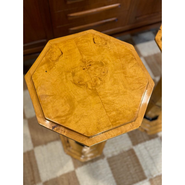 A Set of Art Deco Style Pedestals. The Top Is in the Shape of an Octagon. For Sale - Image 4 of 11