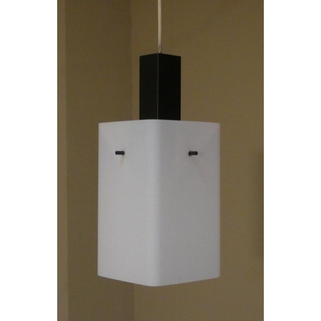 Vintage Opal Glass and Metal Pendant Lamps from Stilux Milano, 1960s, Set of 2 For Sale - Image 13 of 15