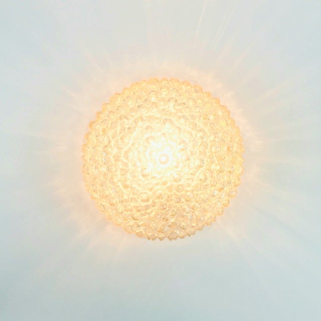 Mid-Century Amber Bubble Glass Wall Light/Sconce by Helena Tynell for Limburg, Germany, 1970s For Sale - Image 6 of 10