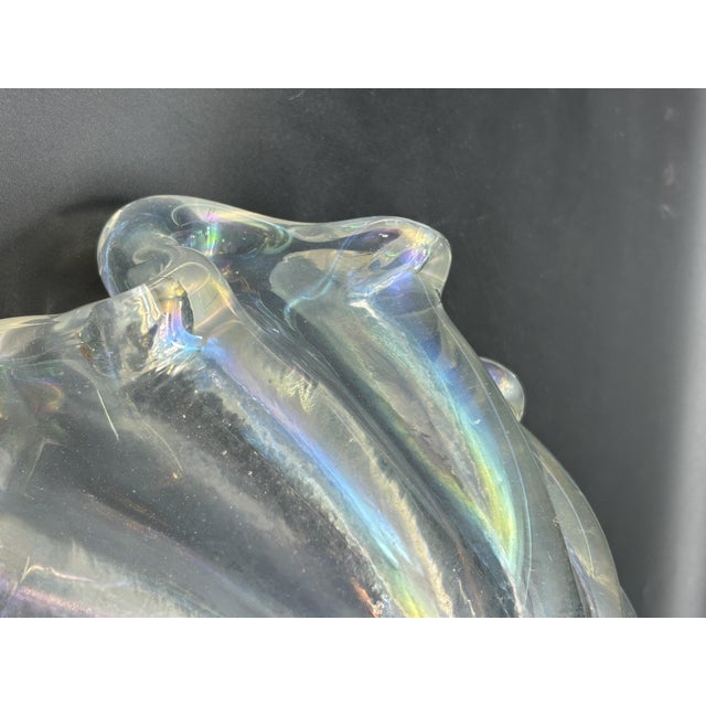 Lavender Vintage Shell Centerpiece by Ercole Barovier for Barovier & Toso, 1950s For Sale - Image 8 of 11
