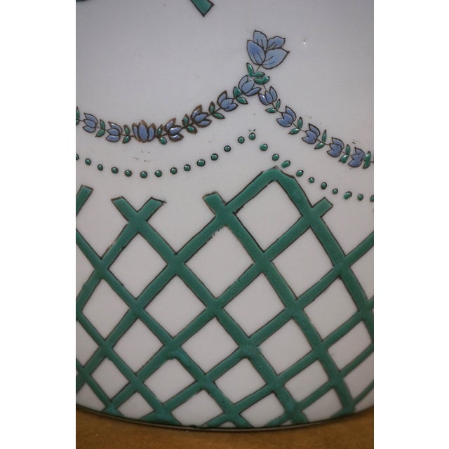 White Vintage Chinese Porcelain Famille Verte Lidded Ginger Jar Floral Vase For Sale - Image 8 of 10