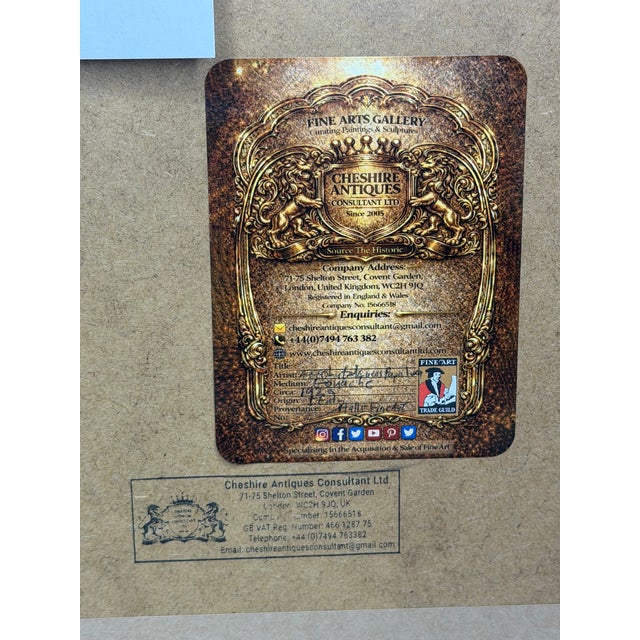 s.s. Livornese in Heavy Seas — Antique Marine Gouache Steam Sail Ship Portrait, Attributed to Luca Papaluca (Italian, 1890–1934) For Sale - Image 15 of 18