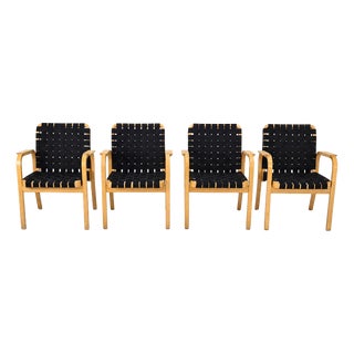 Model 45 Lounge Chairs by Alvar Aalto for Artek, 1970s, Set of 4 For Sale