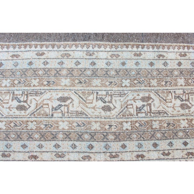 Textile Antique Persian Tabriz Rug With Small-Scale All-Over Design and Gray Background 6'9 X 10'2 For Sale - Image 7 of 13