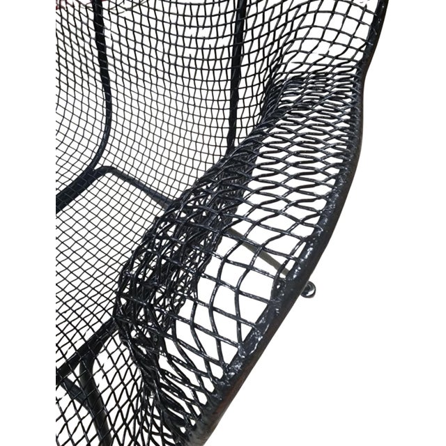 1950s Mid Century Russell Woodard "Sculptura" Wire Patio Armchair For Sale - Image 14 of 17