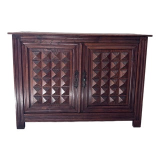 Small Ethnic Style Wooden Sideboard For Sale