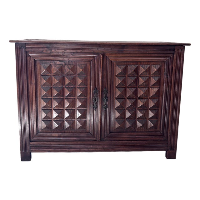Small Ethnic Style Wooden Sideboard For Sale