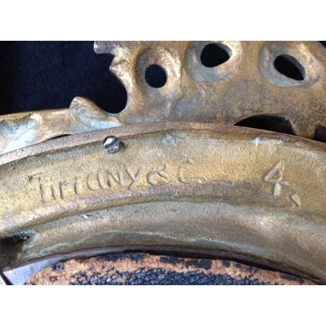 Metal Early 1900's Tiffany & Co. Bronze Cast Mirror For Sale - Image 7 of 8