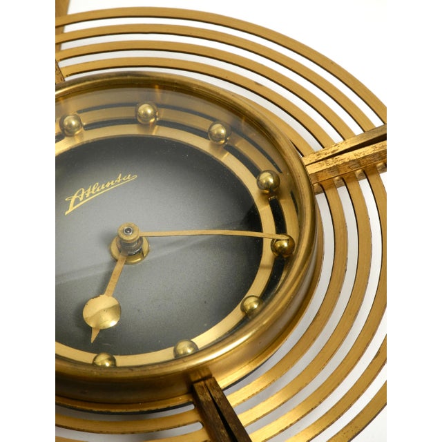 Mid-Century Modern Wall Clock in Brass from Atlanta, 1950s For Sale - Image 16 of 18