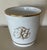 Antique 18th Century English Porcelain White & Gold Monogrammed Coffee Cups or Cans - Set of Six For Sale - Image 10 of 11