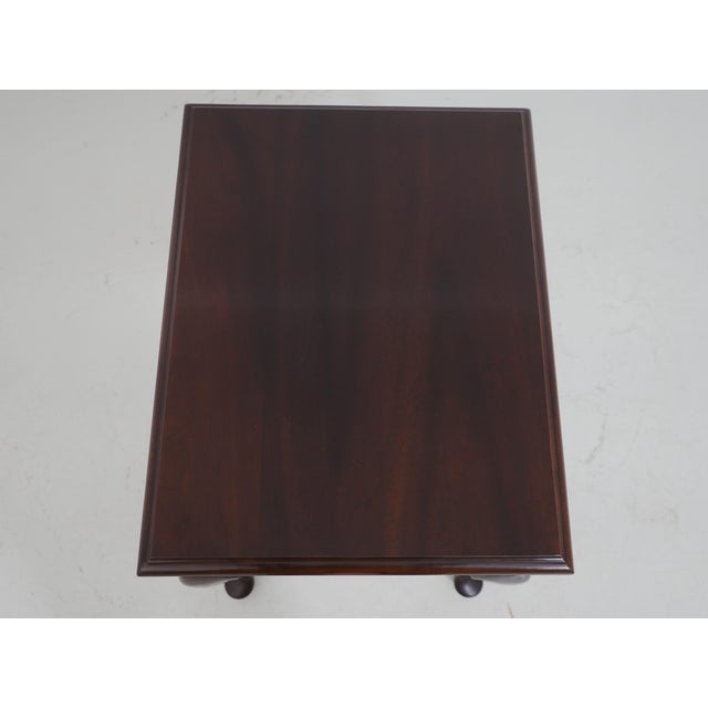 Wood Stickley Queen Anne 1 Drawer Mahogany Lamp Table For Sale - Image 7 of 17