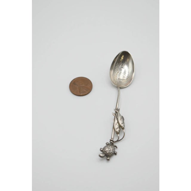 Metal Late 19th Century Nautical Themed Silver Spoon For Sale - Image 7 of 8