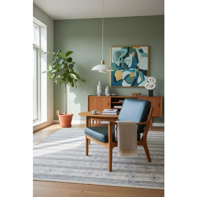 Wood Model 169 Senator Lounge Chair in Teak and Green Leather by Ole Wanscher for Poul Jeppesens Møbelfabrik, 1960s For Sale - Image 7 of 18