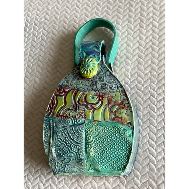 Hand Built Sculptural Ceramic Vessel Signed/Dated For Sale - Image 11 of 18