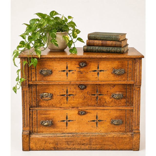 Antique Eastlake Victorian dresser. Stunning three drawer dresser in excellent antique condition. All original pulls and...