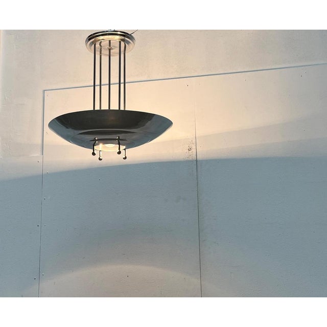 Mid-Century Modern Art Deco Style Pendant Lamp, 1950s For Sale - Image 12 of 18