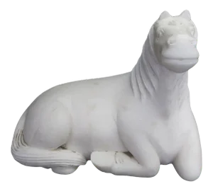 High Hand Carved White Marble Stone Carving Horse Animal Statue