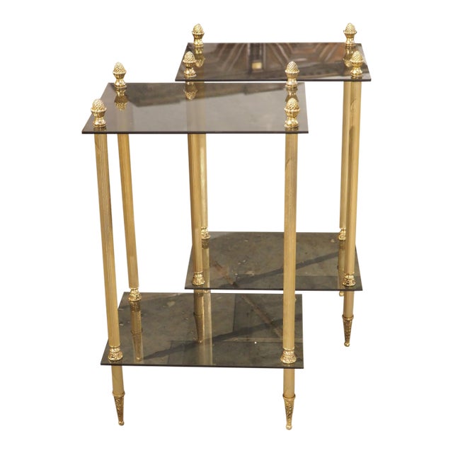 Pair of Maison Baguès Style Side Tables From France, 1970s For Sale