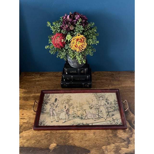 1950s Tapestry Serving Tray / Wall Hanging For Sale - Image 12 of 12