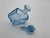 Late 20th Century Pair of Sculptural Light Blue Art Glass Decanters With Faceted Stoppers, Mid-Century Modern For Sale - Image 13 of 15