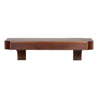 Suspended Wooden Console from Acerbis, 1970s For Sale