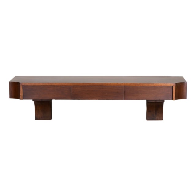 Suspended Wooden Console from Acerbis, 1970s For Sale