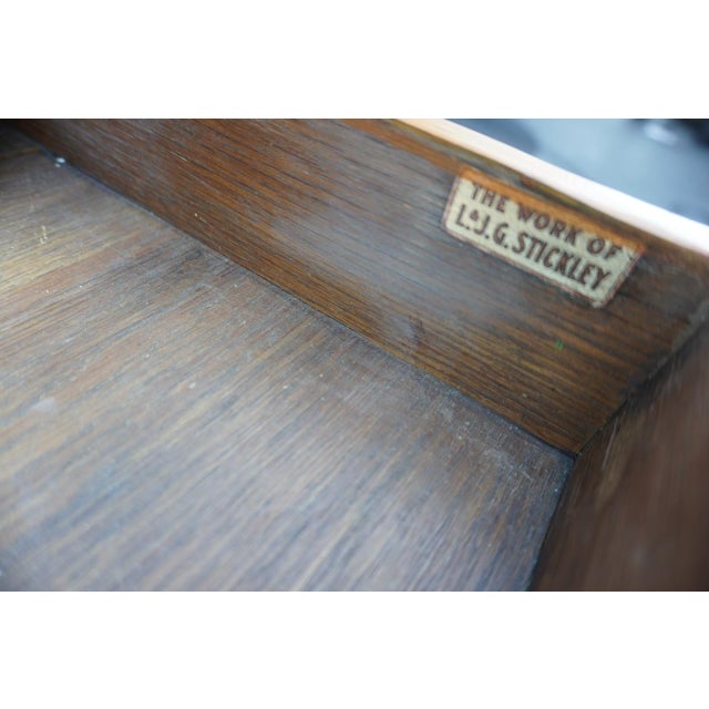 L & Jg Stickley Arts & Crafts Writing Desk C 1910 For Sale - Image 10 of 10