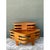 Camel Vintage Stacked Rattan Side Table After Paul Frankl For Sale - Image 8 of 12