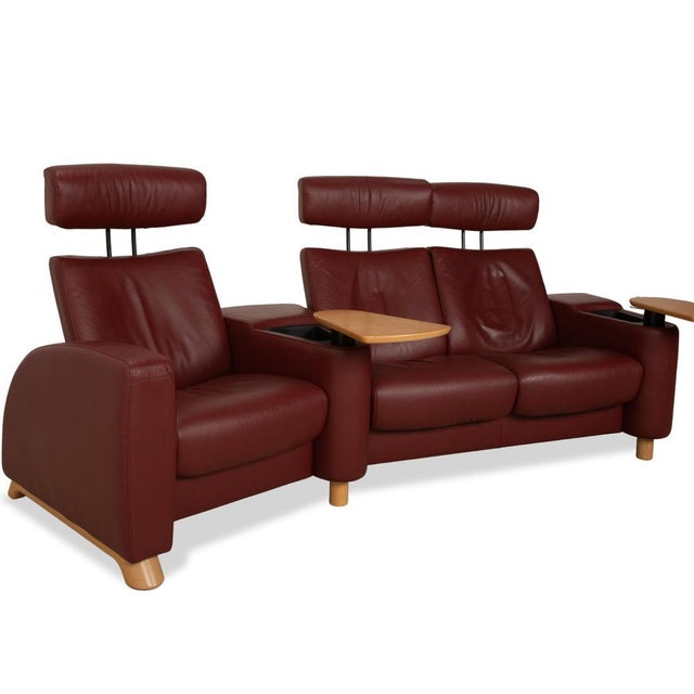Arion Three-Seater Sofa in Leather from Stressless For Sale - Image 4 of 18