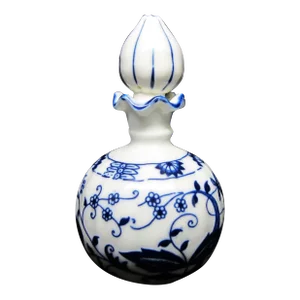 Vintage Vienna Woods Blue & White Porcelain Perfume Bottle