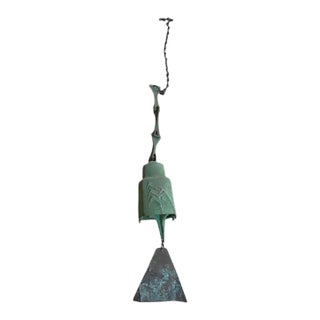 Vintage Authentic Paolo Soleri Cosanti Bronze Wind Bell With Stamped Maker's Mark For Sale