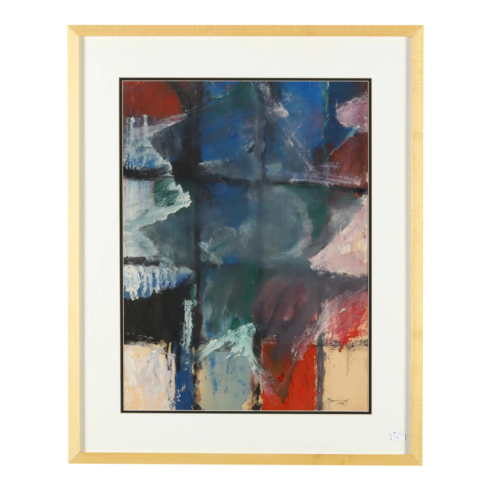 Jack Hammack (1925-1990), Abstract Oil on Paper | Chairish