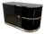 Art Deco Black Lacquered Lowboard with Chrome Fittings, France, 1930s For Sale