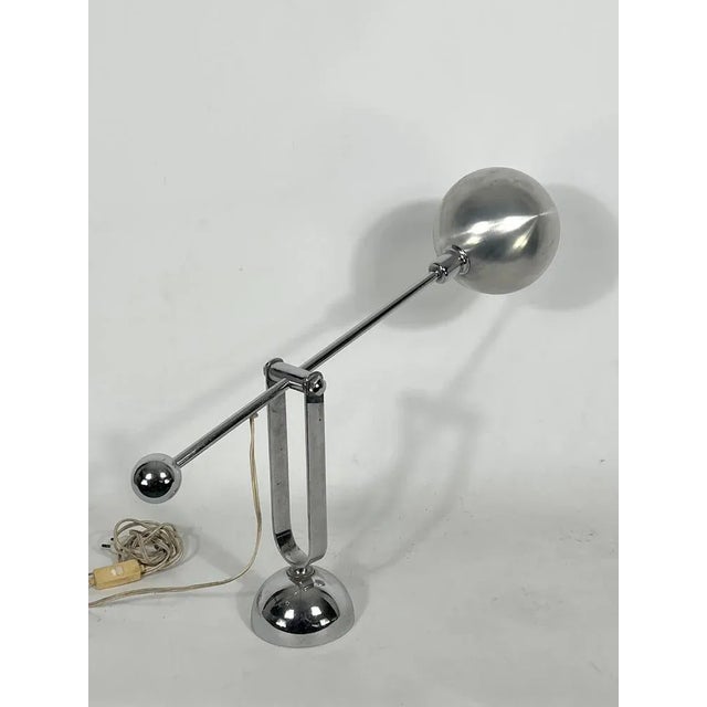 Mid-Century Italian Modern Chrome Counterweight Table Lamp, 1970s For Sale - Image 10 of 13