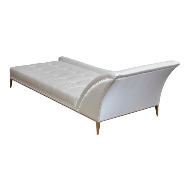 Art Deco Koket Satin Upholstered Envy Chaise Lounge For Sale - Image 3 of 3