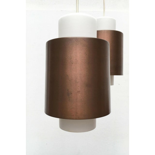 Mid-Century Modern German Space Age Triple Cascade Copper and Glass Pendant Lamp from Staff, 1960s For Sale - Image 10 of 18