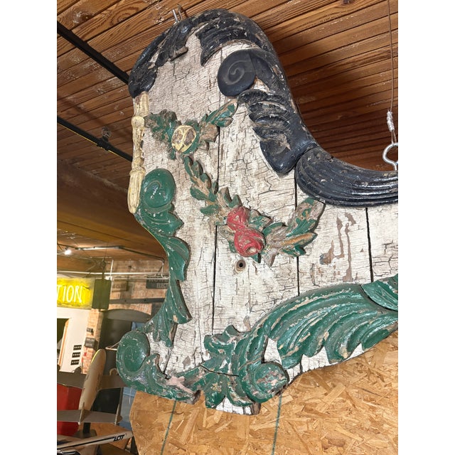 Cw Parker Style Dragon Carousel Chariot Panel For Sale - Image 9 of 12