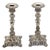 Silver Candlesticks with High Reliefs, Set of 2 For Sale