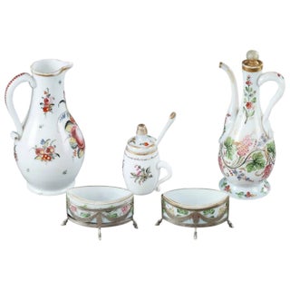 18th Century Bohemian Opaline Service Set, Set of 5 For Sale