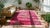 1930s Bright Pink Floral Modern Antique Chinese Art Deco Rug 8' 9'' X 11' 2'' Handknotted Wool Carpet For Sale - Image 9 of 9