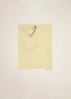Emilio Greco, Giorgionesca, Etching, 1969