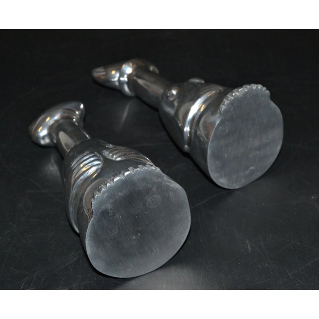Vintage Carrol Boyes Man & Women Collectible Aluminum Bottle & Stopper Vessels- a Pair For Sale - Image 9 of 12
