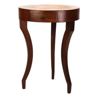 Antique Olivewood Veneer Cocktail Stand With Single Drawer C1890 For Sale