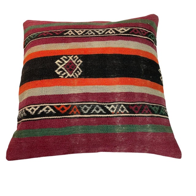 Anatolian Hand Woven Kilim Cushion Cover For Sale - Image 8 of 11