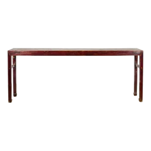 Chinese Qing Dynasty 19th Century Altar Console Table with Original Lacquer